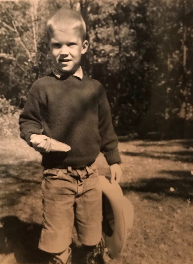 Jonathan Brooking as a boy.